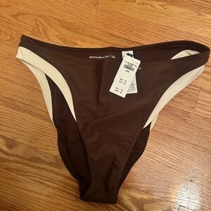 Abercrombie & Fitch Curve Love Brown Bikini Bottom
